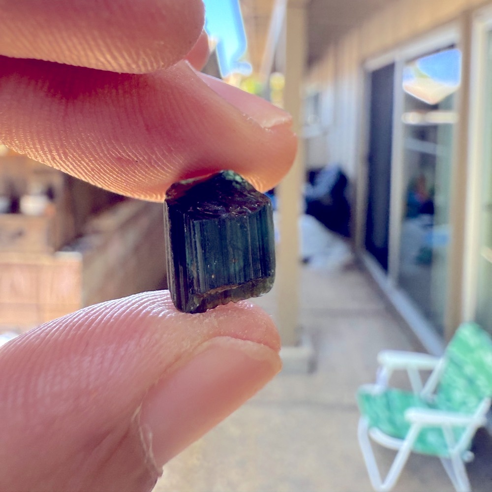 11 Carat Natural Indicolite Blue Tourmaline Crystal From Kunar Afghanistan - Picture 6 of 12